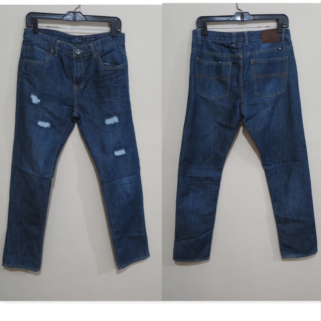 Lucky Brand Billy Straight Distressed Denim Jeans
